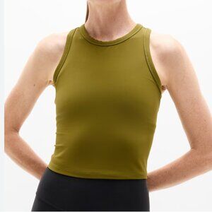 Athleta | Transcend Crop Tank | Picoline Olive | M
